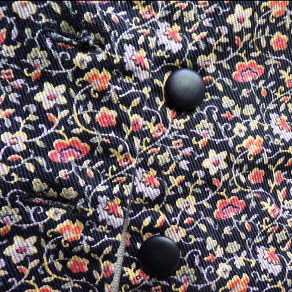 1970's does 1930's CALICO FLORAL JACKET xs s - Picture 9 of 9